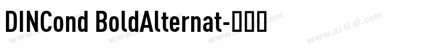 DINCond BoldAlternat字体转换